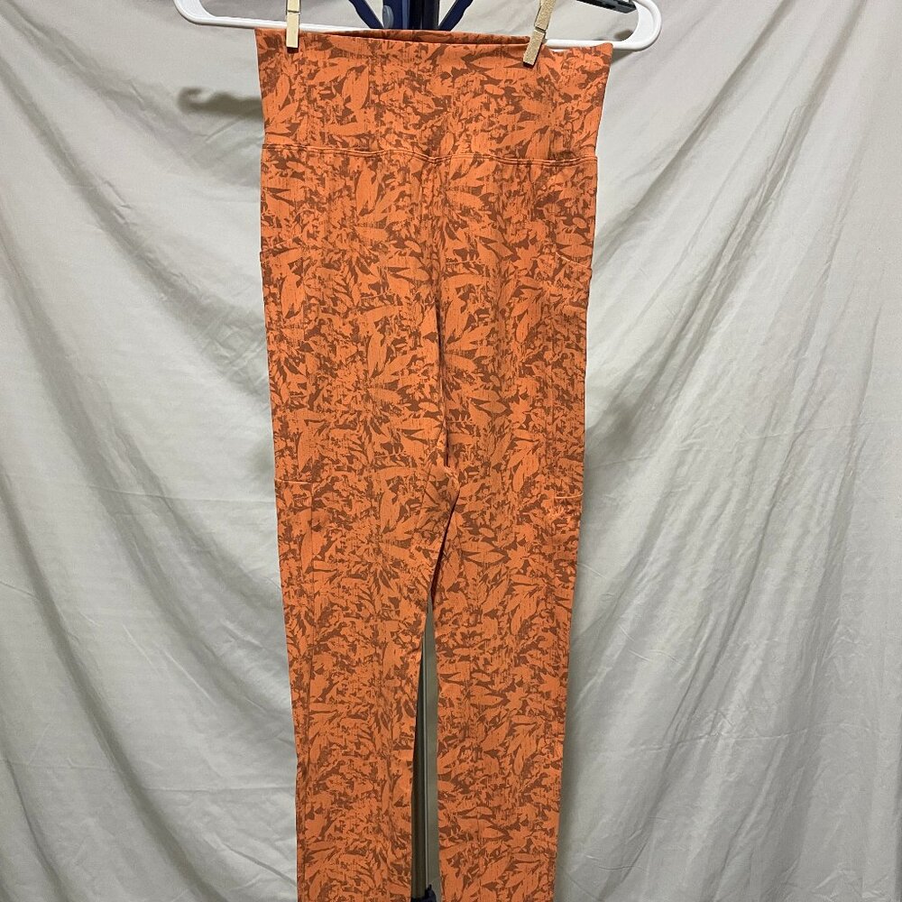 REI Cooperative Yoga pants - size S in orange & brown pattern